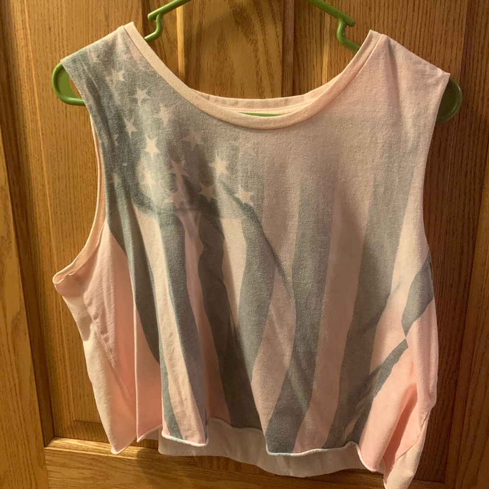 American Eagle American flag crop top